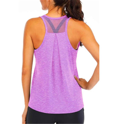 2024 Hot Women Yoga Tank Tops Sexy Mesh Back Fitness Yoga Shirts Sleeveless Workout Running T Shirt Quick Dry Sports Vest Ladies