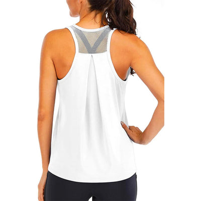 2024 Hot Women Yoga Tank Tops Sexy Mesh Back Fitness Yoga Shirts Sleeveless Workout Running T Shirt Quick Dry Sports Vest Ladies