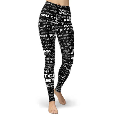 FCCEXIO Brand Letter Printed Women Legging Fashion Black Sports Pencil Pants Fitness Sexy Workout Leggings  S-3XL