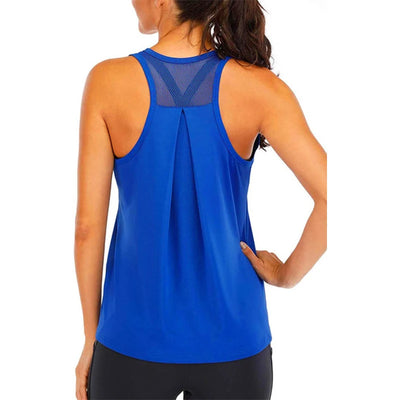 2024 Hot Women Yoga Tank Tops Sexy Mesh Back Fitness Yoga Shirts Sleeveless Workout Running T Shirt Quick Dry Sports Vest Ladies