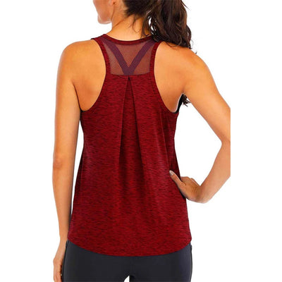 2024 Hot Women Yoga Tank Tops Sexy Mesh Back Fitness Yoga Shirts Sleeveless Workout Running T Shirt Quick Dry Sports Vest Ladies