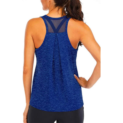 2024 Hot Women Yoga Tank Tops Sexy Mesh Back Fitness Yoga Shirts Sleeveless Workout Running T Shirt Quick Dry Sports Vest Ladies