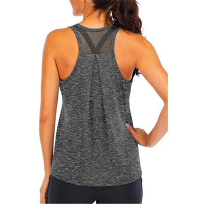 2024 Hot Women Yoga Tank Tops Sexy Mesh Back Fitness Yoga Shirts Sleeveless Workout Running T Shirt Quick Dry Sports Vest Ladies