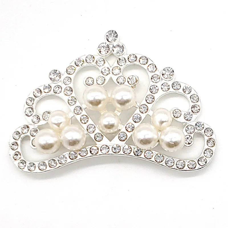 1pcs Crystal Crown Metal shoe Charms Pearl Jewelry shoe Accessories Clog Shoe chain Decoration for women’s  gift