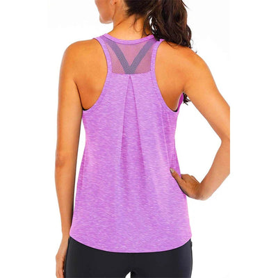 2024 Hot Women Yoga Tank Tops Sexy Mesh Back Fitness Yoga Shirts Sleeveless Workout Running T Shirt Quick Dry Sports Vest Ladies