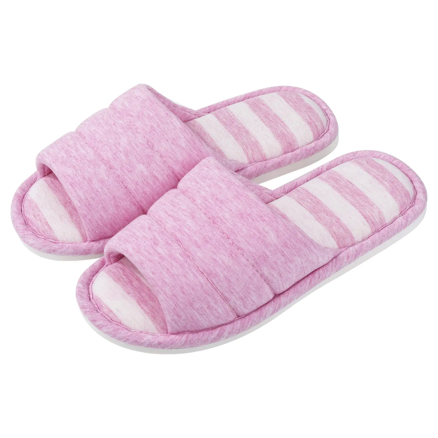 Comwarm Women Cotton Slippers Indoor Open Toe Soft Slippers Casual Flip Flop Ladies Home Slip-on Memory Foam Bedroom Flats Shoes