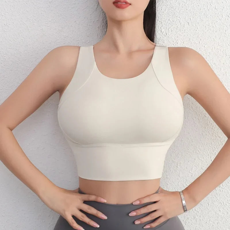 Cloud Hide High Support Sports Bra for Women Gym Yoga Crop Top Home Fitness Workout Underwear Girl Large Size Running Bike Shirt