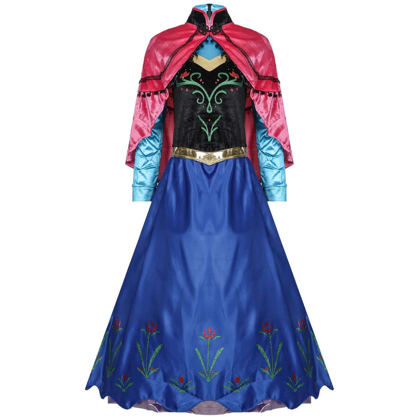 S-3XL Adult women Princess Anna Cosplay Costume Halloween Arendelle Princess Elsa Uniform Ice Queen Anna fantasia Fancy Dress