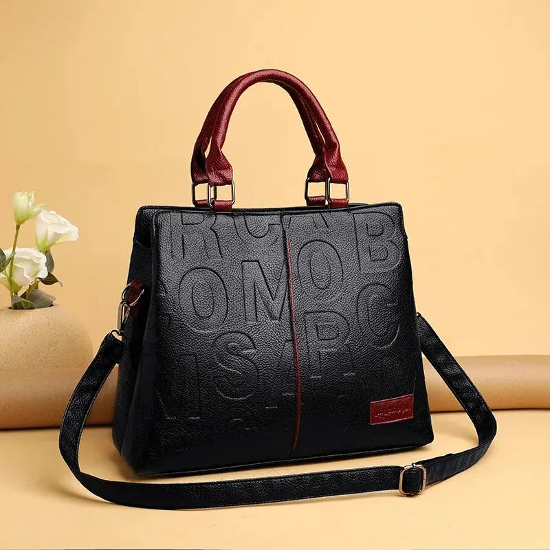 PU Leather Casual Shoulder Crossbody Bags for Women Ladies Luxury Designer Large Capacity Travel Handbag