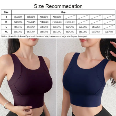 Cloud Hide High Support Sports Bra for Women Gym Yoga Crop Top Home Fitness Workout Underwear Girl Large Size Running Bike Shirt