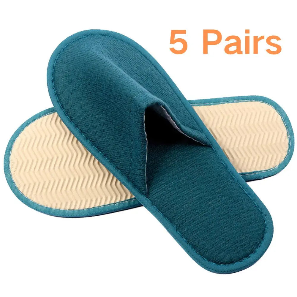 S Disposable Slipper 3/5Pairs High-Quality Closed Toe Home Guest Hospitality Shoes For Men And Women Bathroom Anti-slip Shoes