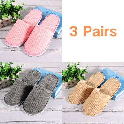 S Disposable Slipper 3/5Pairs High-Quality Closed Toe Home Guest Hospitality Shoes For Men And Women Bathroom Anti-slip Shoes