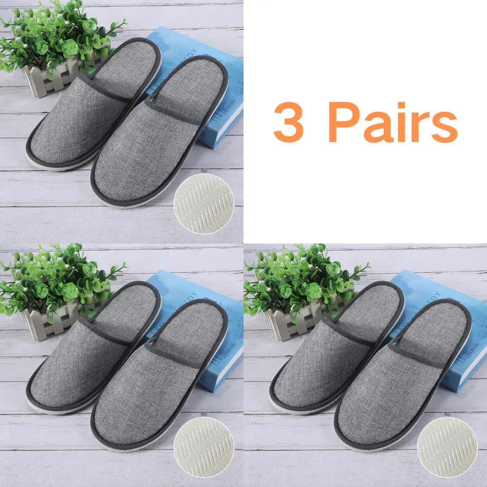 S Disposable Slipper 3/5Pairs High-Quality Closed Toe Home Guest Hospitality Shoes For Men And Women Bathroom Anti-slip Shoes