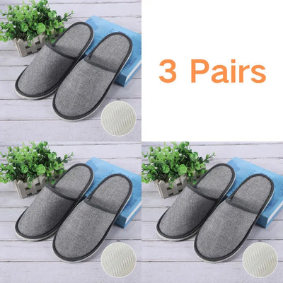 S Disposable Slipper 3/5Pairs High-Quality Closed Toe Home Guest Hospitality Shoes For Men And Women Bathroom Anti-slip Shoes