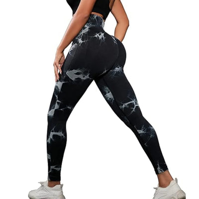 Women Tie Dye Yoga Pants Sports Leggings Seamless High Waist Push Up Tights Female Fitness Workout Leggins 2024 Gym Clothing