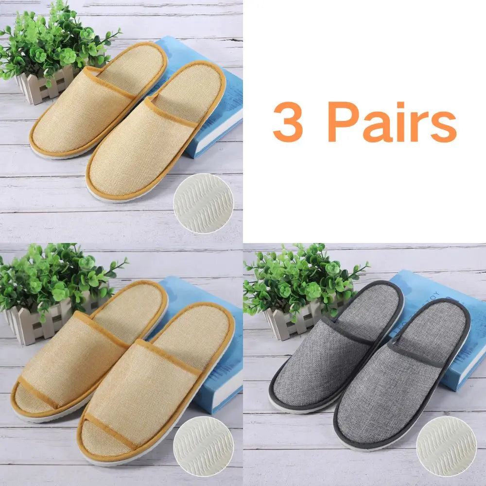 S Disposable Slipper 3/5Pairs High-Quality Closed Toe Home Guest Hospitality Shoes For Men And Women Bathroom Anti-slip Shoes