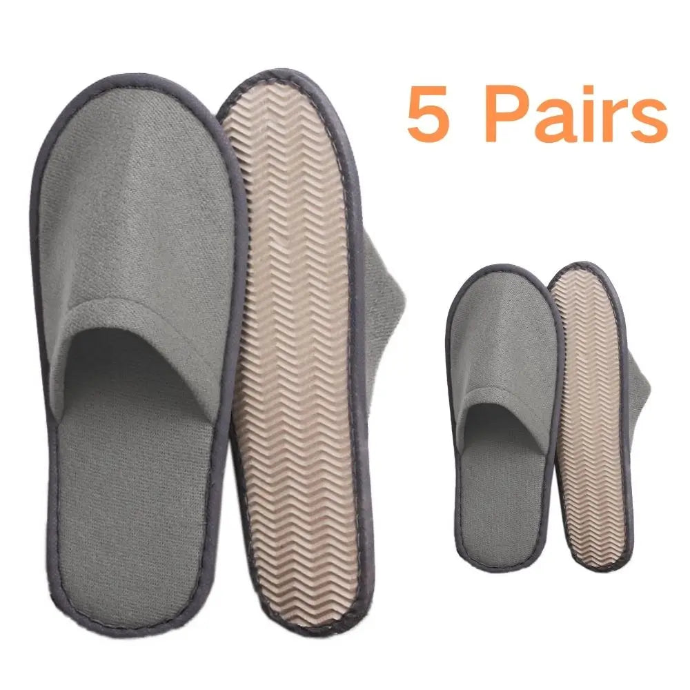 S Disposable Slipper 3/5Pairs High-Quality Closed Toe Home Guest Hospitality Shoes For Men And Women Bathroom Anti-slip Shoes