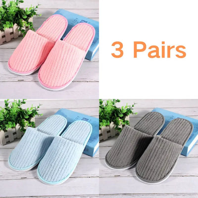 S Disposable Slipper 3/5Pairs High-Quality Closed Toe Home Guest Hospitality Shoes For Men And Women Bathroom Anti-slip Shoes