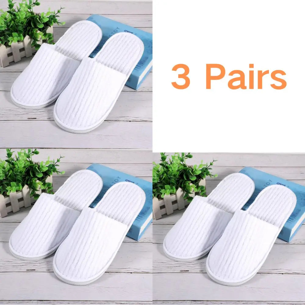 S Disposable Slipper 3/5Pairs High-Quality Closed Toe Home Guest Hospitality Shoes For Men And Women Bathroom Anti-slip Shoes