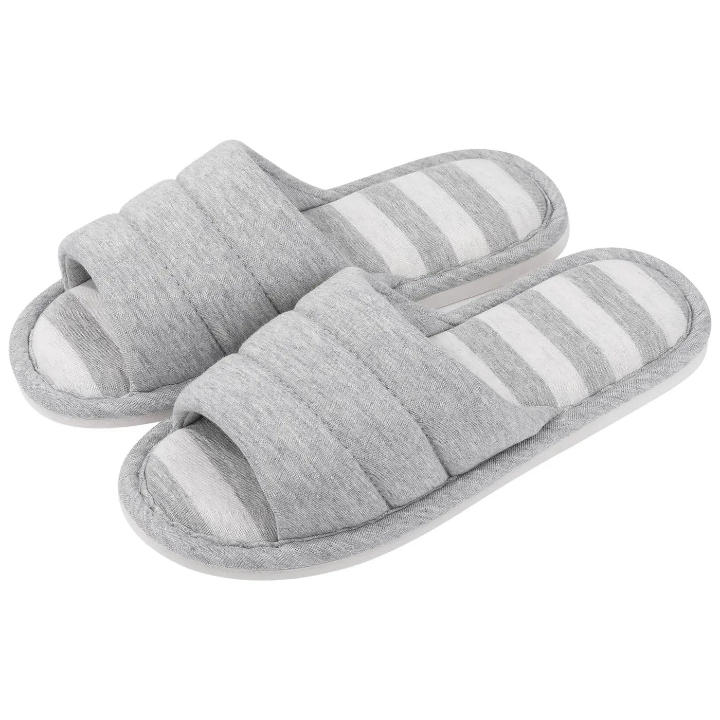 Comwarm Women Cotton Slippers Indoor Open Toe Soft Slippers Casual Flip Flop Ladies Home Slip-on Memory Foam Bedroom Flats Shoes