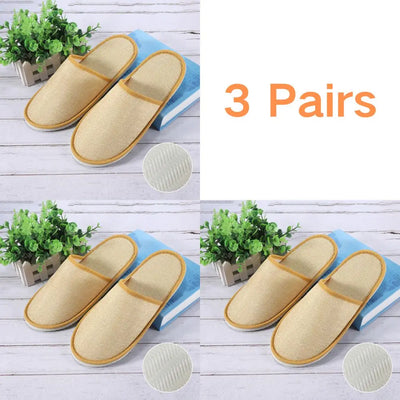 S Disposable Slipper 3/5Pairs High-Quality Closed Toe Home Guest Hospitality Shoes For Men And Women Bathroom Anti-slip Shoes