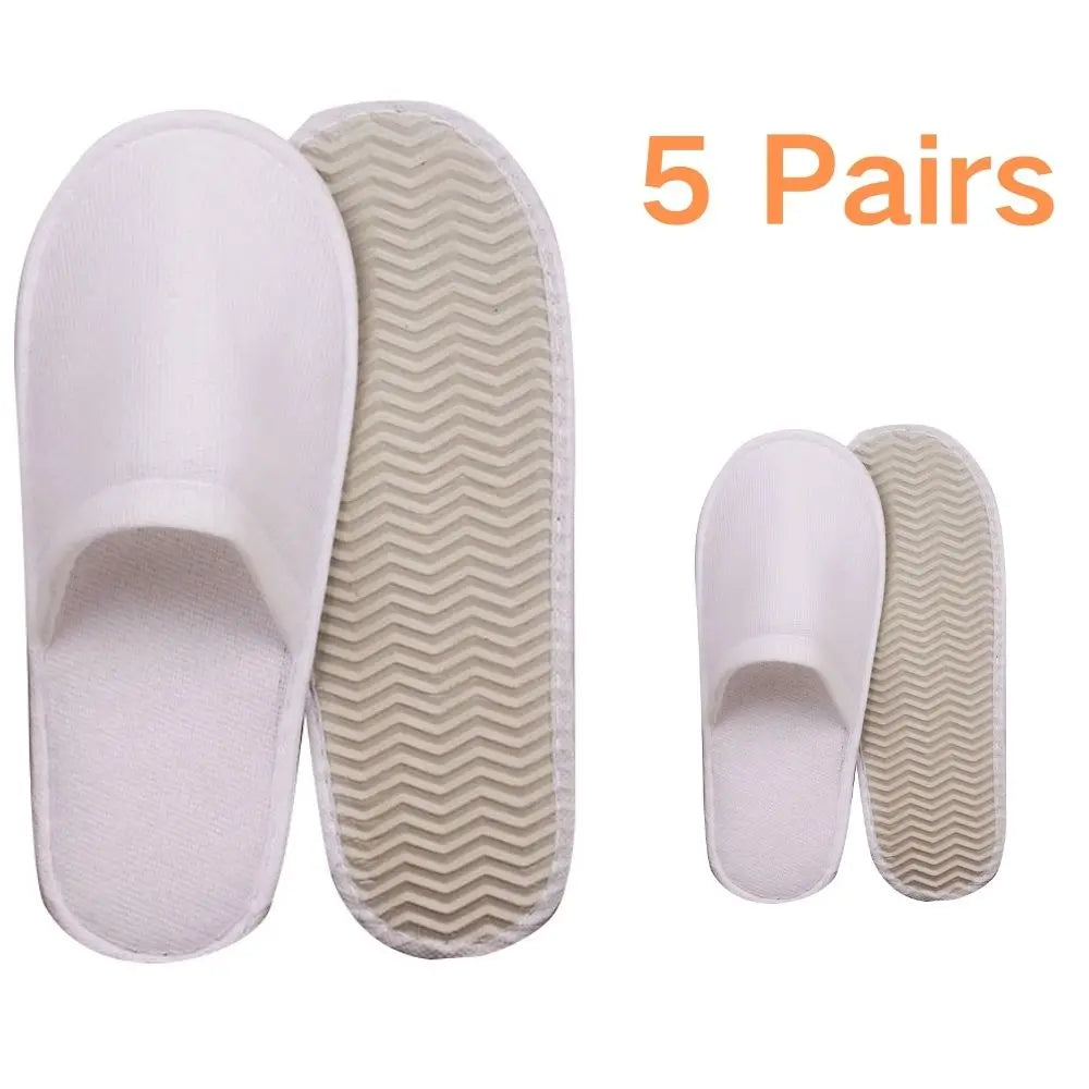 S Disposable Slipper 3/5Pairs High-Quality Closed Toe Home Guest Hospitality Shoes For Men And Women Bathroom Anti-slip Shoes