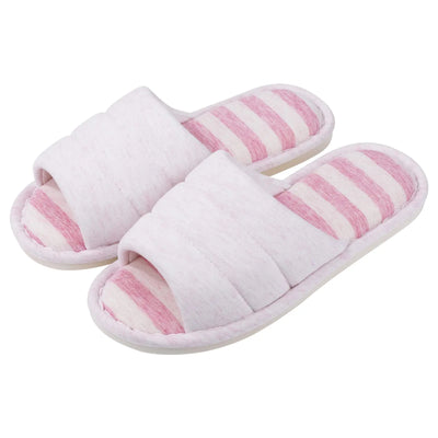 Comwarm Women Cotton Slippers Indoor Open Toe Soft Slippers Casual Flip Flop Ladies Home Slip-on Memory Foam Bedroom Flats Shoes