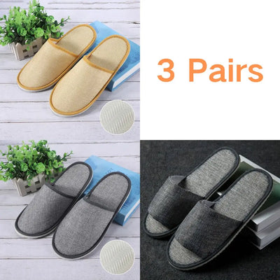 S Disposable Slipper 3/5Pairs High-Quality Closed Toe Home Guest Hospitality Shoes For Men And Women Bathroom Anti-slip Shoes