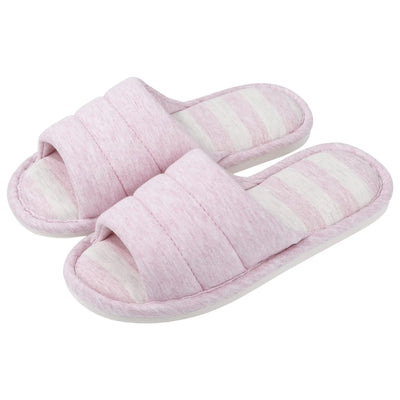 Comwarm Women Cotton Slippers Indoor Open Toe Soft Slippers Casual Flip Flop Ladies Home Slip-on Memory Foam Bedroom Flats Shoes